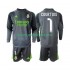 Camisola Real Madrid Thibaut Courtois 1 Criança Equipamento Terceiro 2025-2026 Manga Comprida